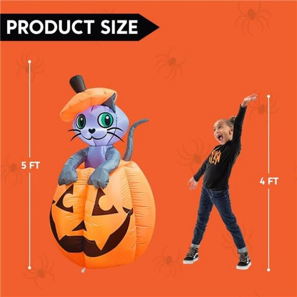 5 FT Halloween Inflatables Outdoor Decorations Outdoor Blow...